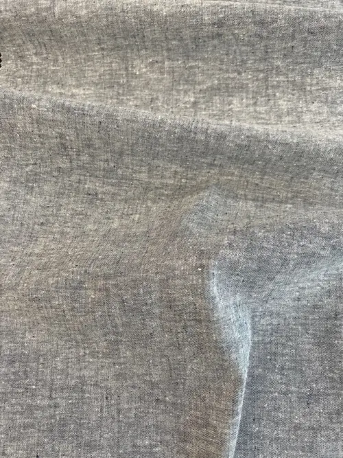 Denim Light Grey Hemp and Organic Cotton Fabric
