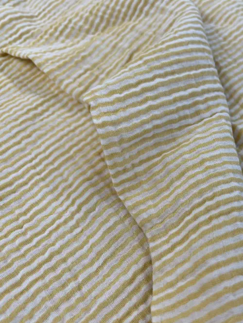 VTX-C051 Honey White Cotton Double Gauze Fabric