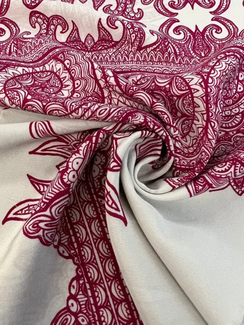 Crepe De Chine Silk Printed Fabric - Scarf