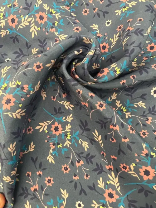 8MM Silk Habotai Fabric - Daisy Printed