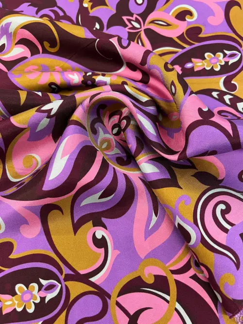 Silk Twill Printed Fabric – Daisy