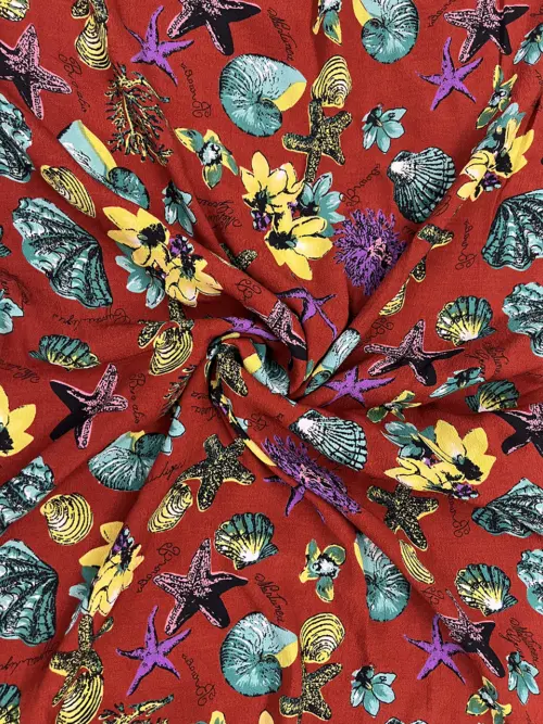 Eco Crepe De Chine Fabric – D-25 Red