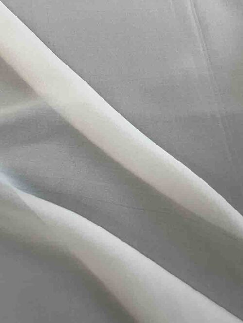 12MM Silk Chiffon Fabric White/PFGD