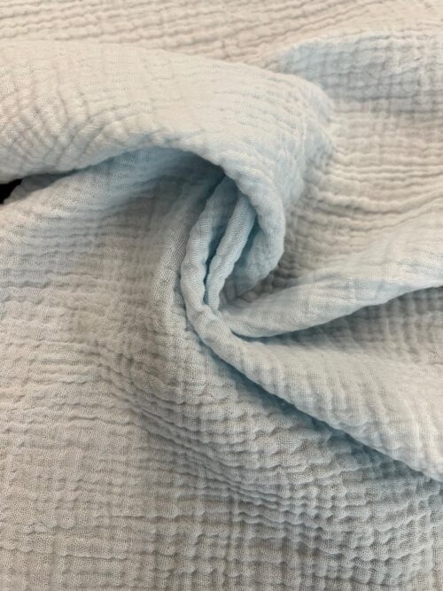 100% Organic Cotton Double Gauze Fabric – Sky
