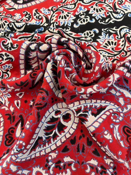 12MM Silk Chiffon Fabric – Paisley design