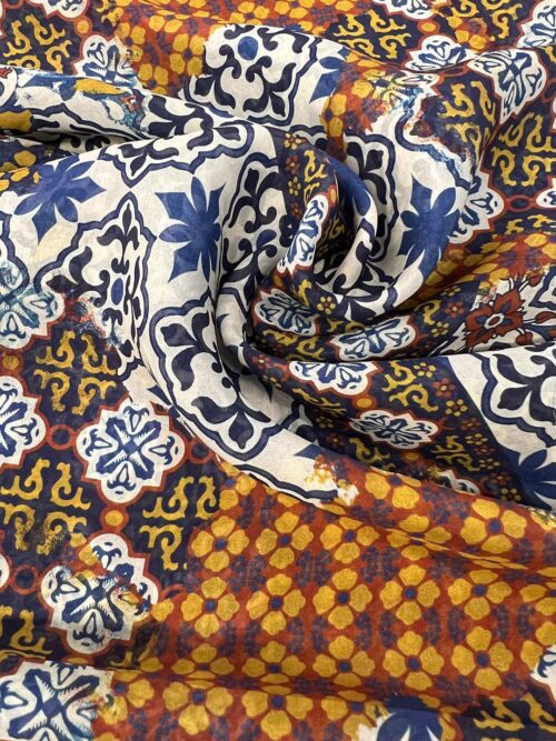 12MM Silk Chiffon Fabric – Paisley design 2