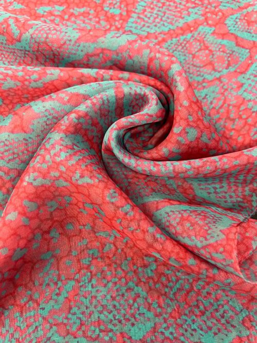 12MM Silk Chiffon Fabric – Snake skin design