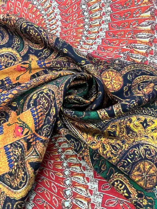 16MM Silk Charmeuse Fabric - Paisley design
