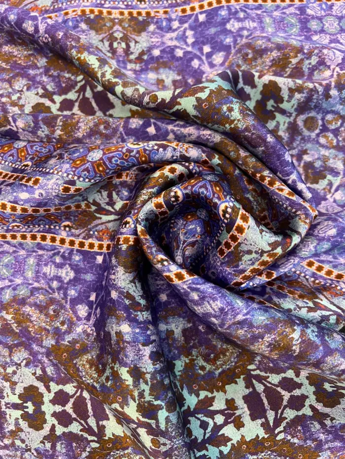 16MM Silk Charmeuse Fabric - Paisley-3 design