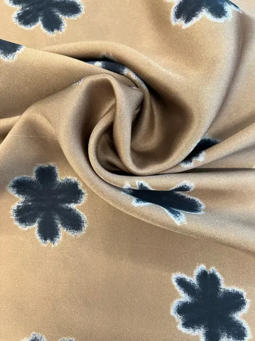 16MM Silk Charmeuse Fabric - Plum design